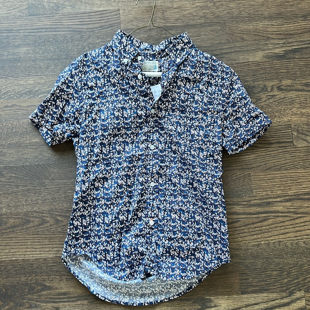 Blue Ditzy Floral Button-Up Shirt
